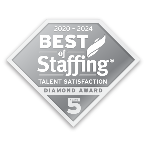 Best of Talent Staffing 5 year diamond award